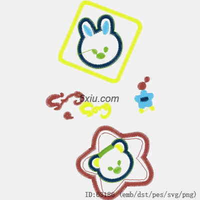 svg矢量绣花图下载