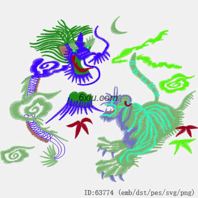 svg矢量绣花图下载