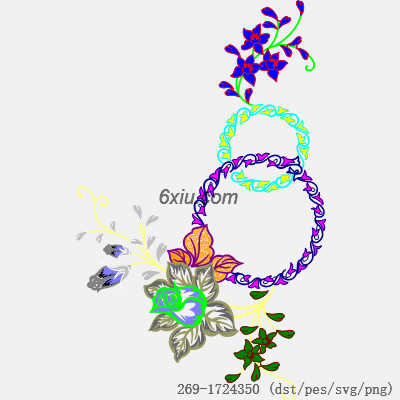 svg矢量绣花图下载