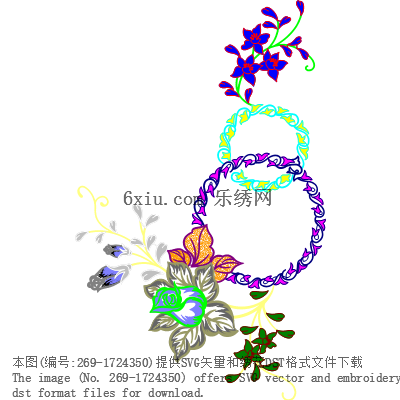 svg矢量绣花图下载