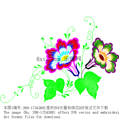 svg矢量绣花图下载