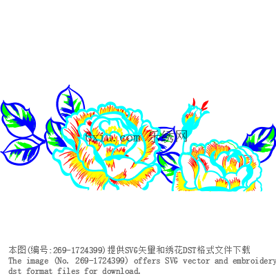 svg矢量绣花图下载