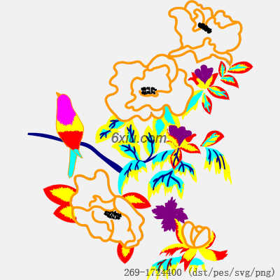 svg矢量绣花图下载