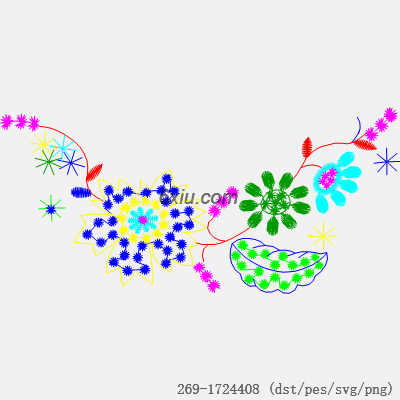 svg矢量绣花图下载