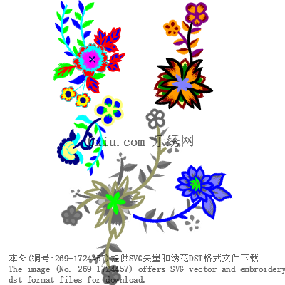 svg矢量绣花图下载