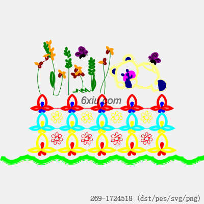 svg矢量绣花图下载