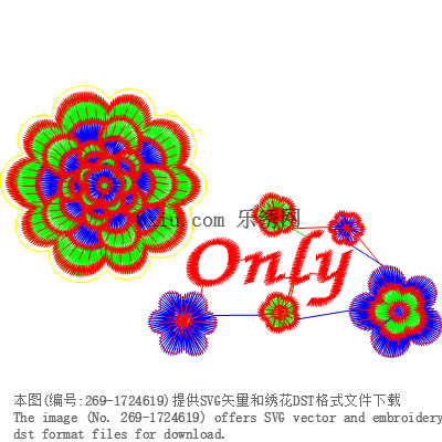svg矢量绣花图下载