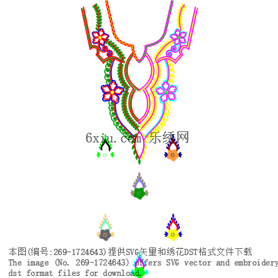 svg矢量绣花图下载