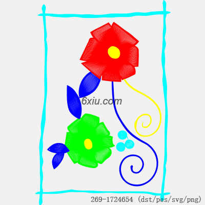 svg矢量绣花图下载