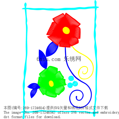 svg矢量绣花图下载