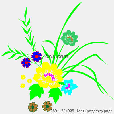 svg矢量绣花图下载