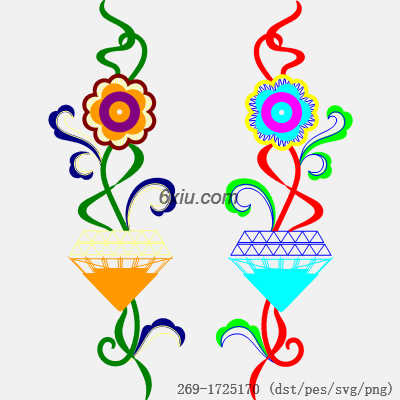 svg矢量绣花图下载