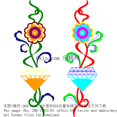 svg矢量绣花图下载