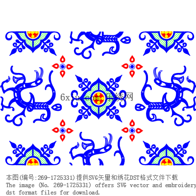 svg矢量绣花图下载
