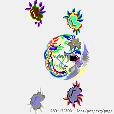 svg矢量绣花图下载