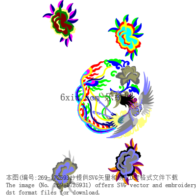 svg矢量绣花图下载
