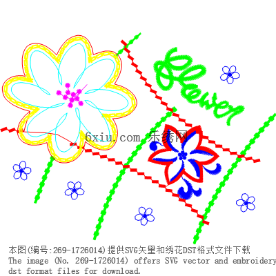 svg矢量绣花图下载