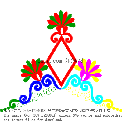 svg矢量绣花图下载