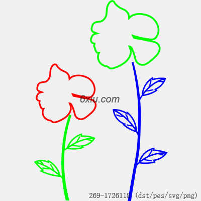 svg矢量绣花图下载