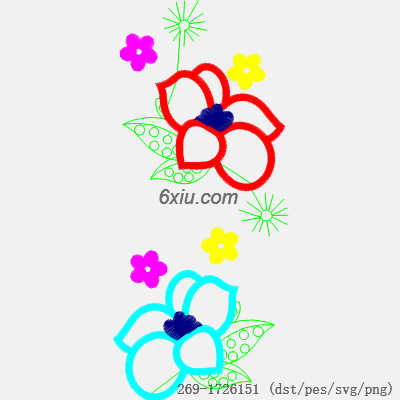 svg矢量绣花图下载