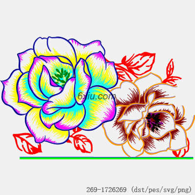 svg矢量绣花图下载