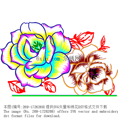 svg矢量绣花图下载