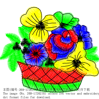 svg矢量绣花图下载