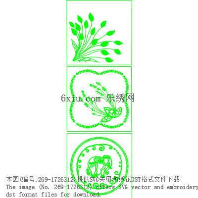 svg矢量绣花图下载