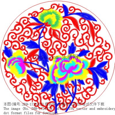 svg矢量绣花图下载