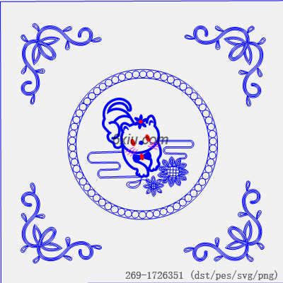 svg矢量绣花图下载