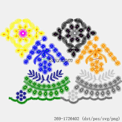 svg矢量绣花图下载