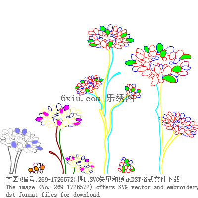 svg矢量绣花图下载