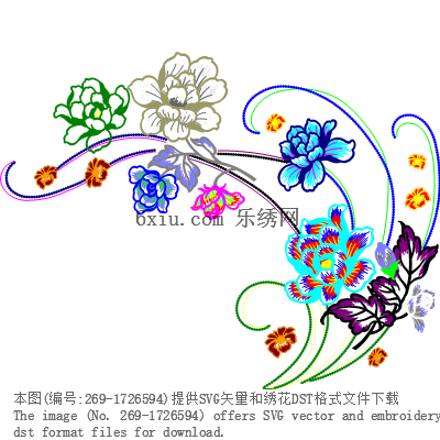 svg矢量绣花图下载