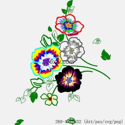 svg矢量绣花图下载