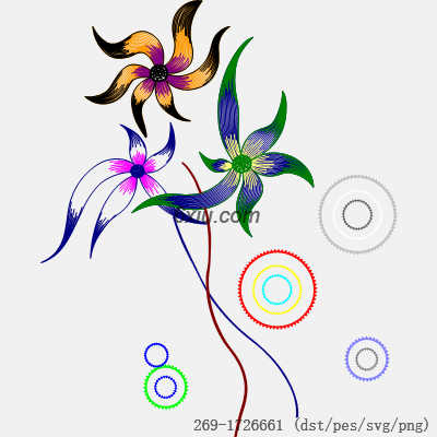 svg矢量绣花图下载