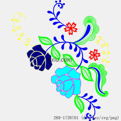 svg矢量绣花图下载