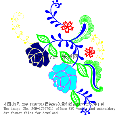 svg矢量绣花图下载