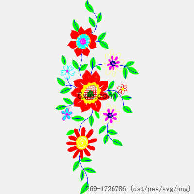 svg矢量绣花图下载
