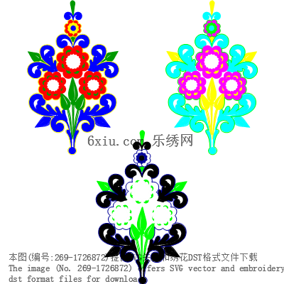 svg矢量绣花图下载