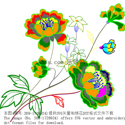 svg矢量绣花图下载