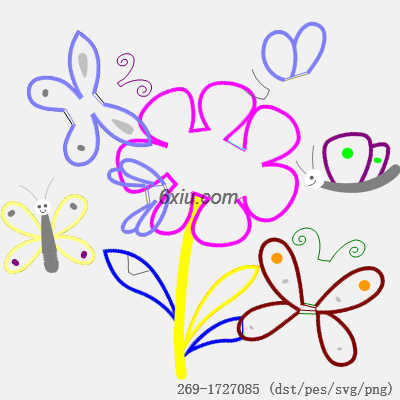 svg矢量绣花图下载