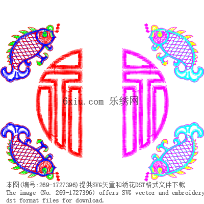 svg矢量绣花图下载