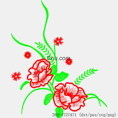 svg矢量绣花图下载