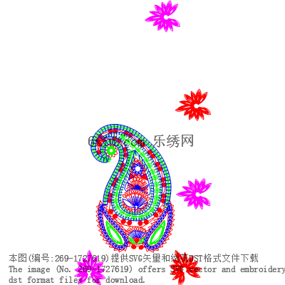 svg矢量绣花图下载