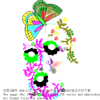 svg矢量绣花图下载