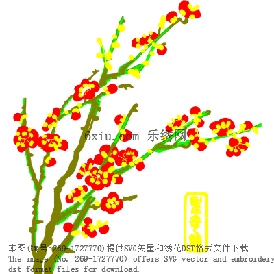 svg矢量绣花图下载