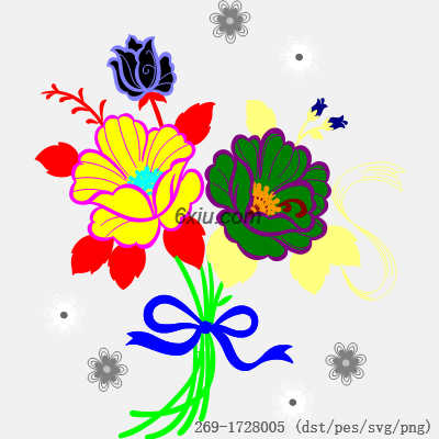svg矢量绣花图下载