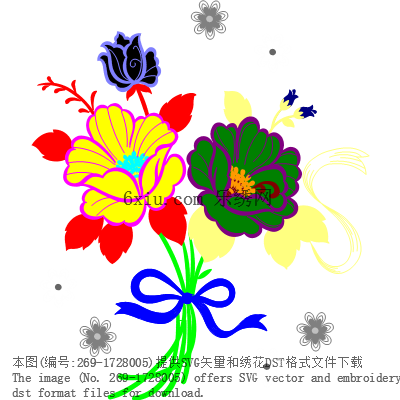 svg矢量绣花图下载