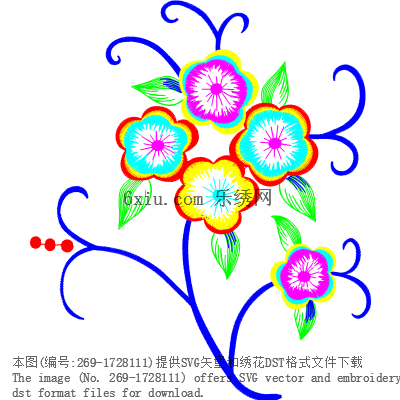 svg矢量绣花图下载