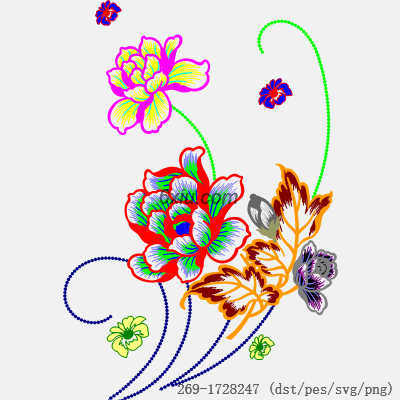 svg矢量绣花图下载